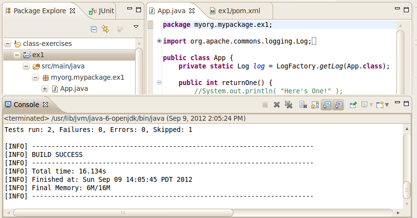 Unit test directly within Eclipse