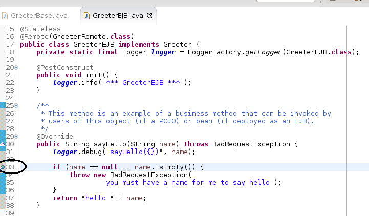 Create Breakpoint in EJB Module